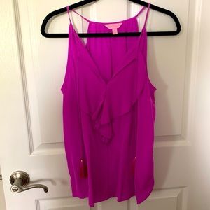 Lilly Pulitzer Purple/Pink Silk Spaghetti Strap